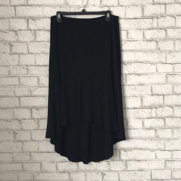 Clara Sun Woo Dresses & Skirts - Black Hi-Low Skirt